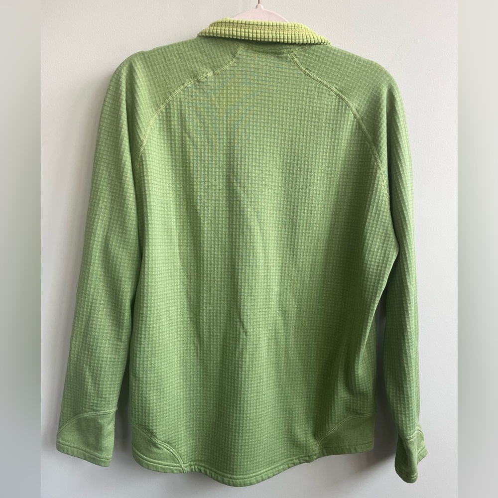 Patagonia Men’s R1 Pullover Half Zip Lime Green Grid Fleece Lined Jacket - Picture 6 of 8
